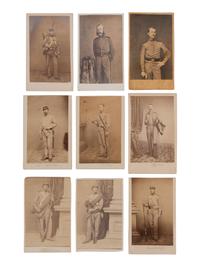 [CIVIL WAR]. A group of 30 CDVs, incl. identified members of the 7th New York State Militia.