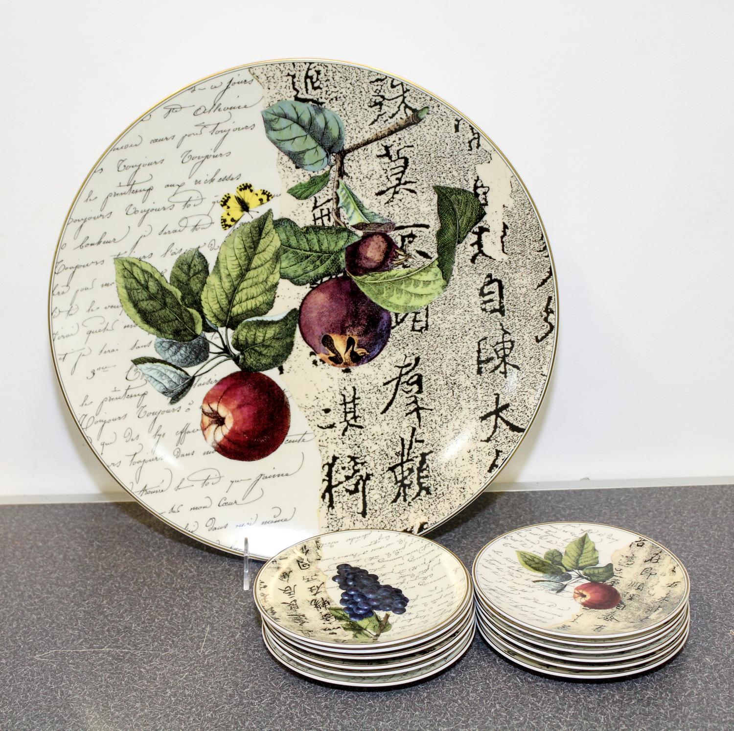 A Limoges Porcelain Dessert Service Diameter of platter 14 inches. — RAYNAUD & CO.