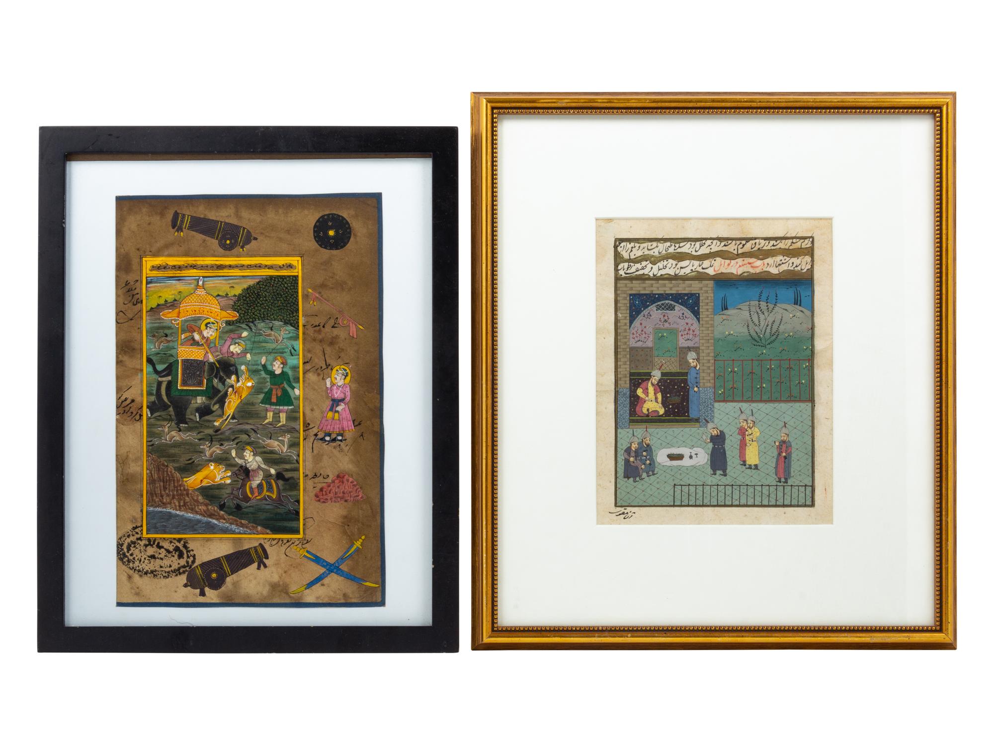 Two Miniature Paintings on Paper