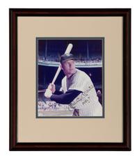A Mickey Mantle Signed Autograph Photo With No. 7 Inscription (Beckett Authentication Services)