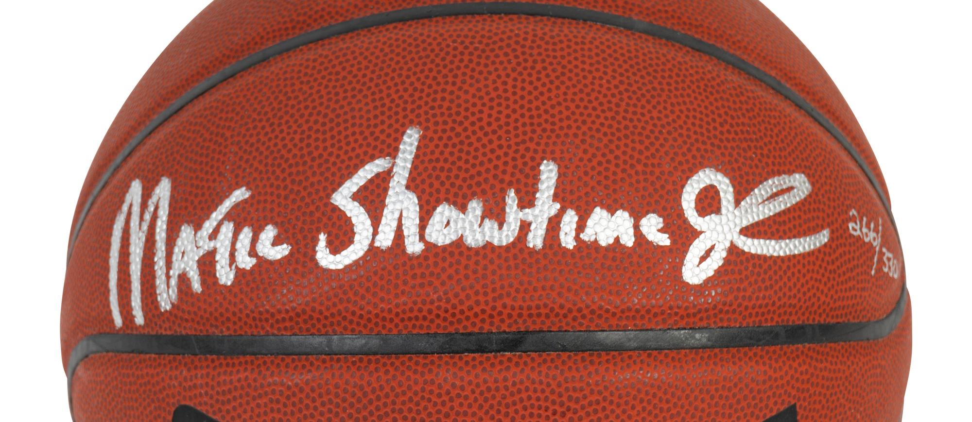 A Group of Basketball Hall of Fame Signed Autograph Items Including an Uncommon Magic Showtime Johnson Inscribed Ball,