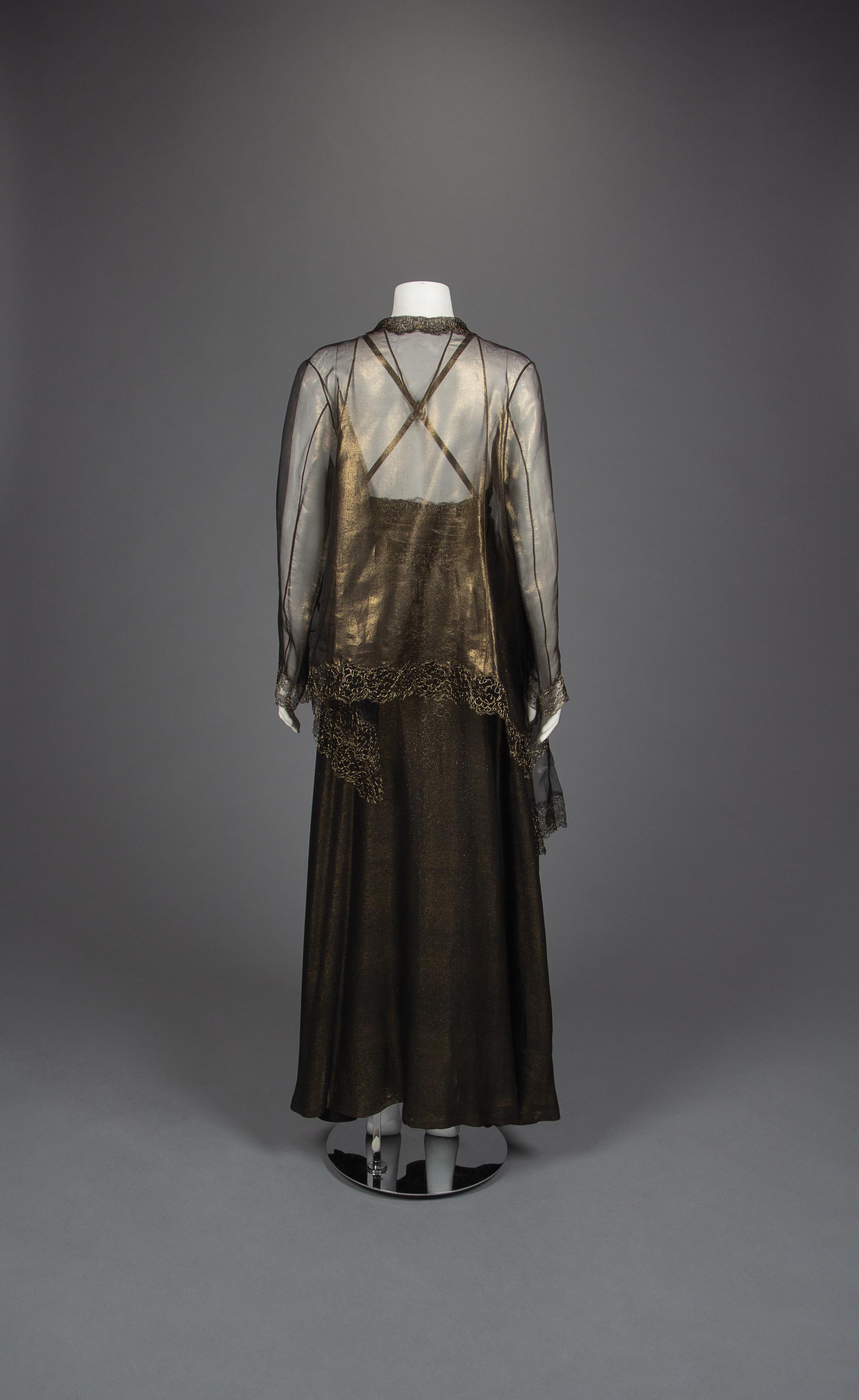 Nina Ricci Black and Gold Evening Ensemble, 1980s