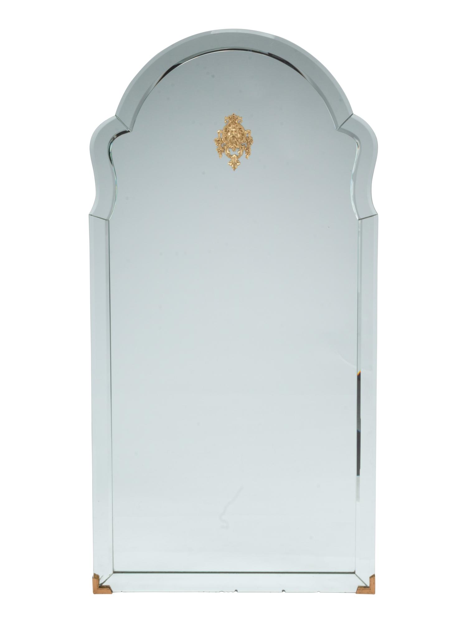 A Pair of Italian Neoclassical Style Bronze Mounted Mirrors