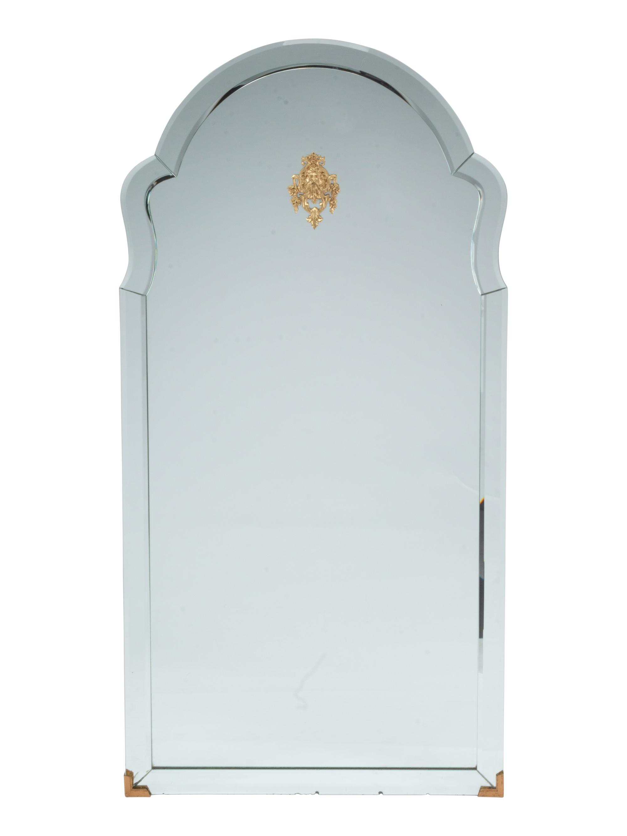 A Pair of Italian Neoclassical Style Bronze Mounted Mirrors