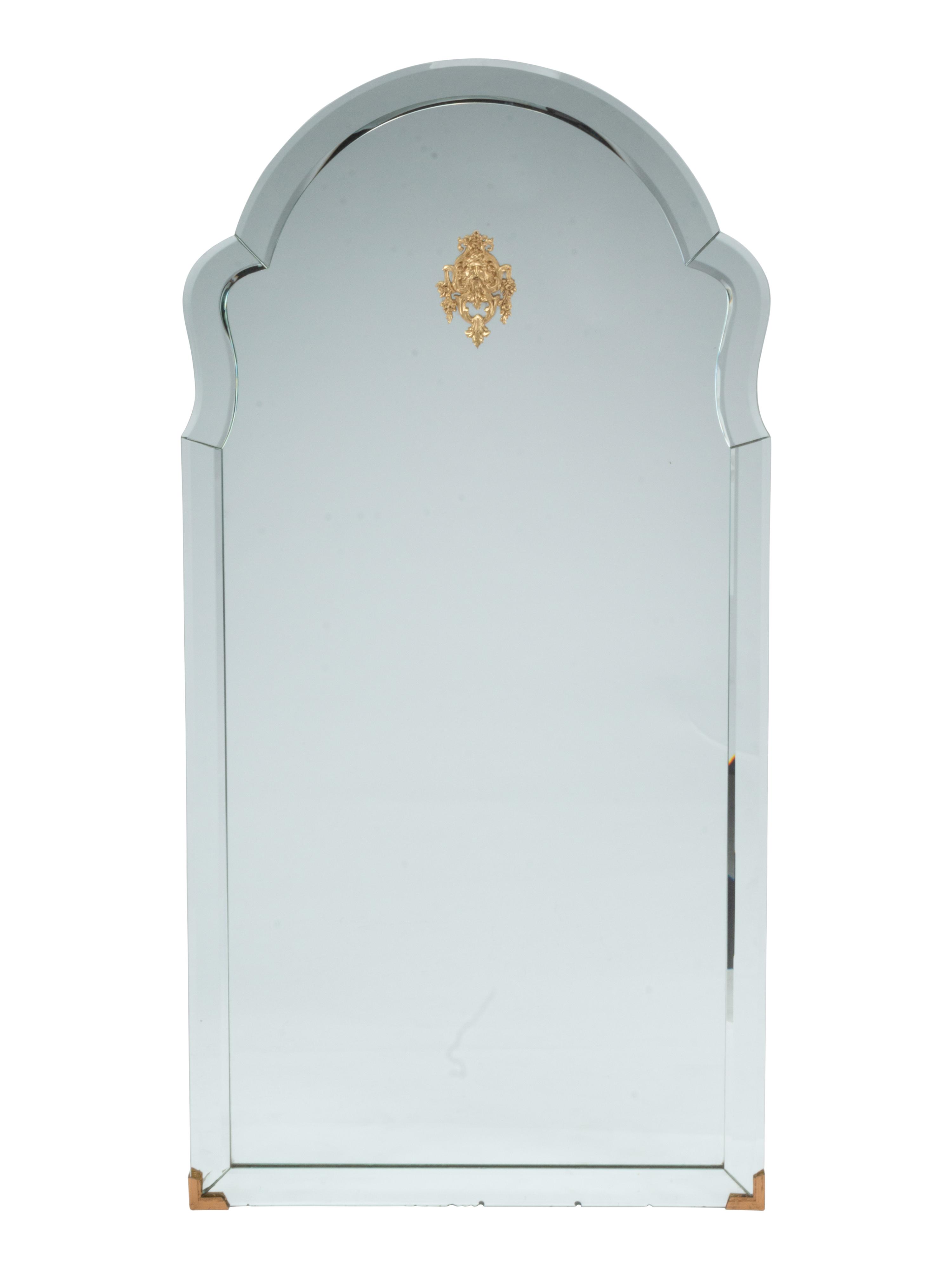 A Pair of Italian Neoclassical Style Bronze Mounted Mirrors