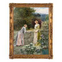 Henry John Yeend King (British, 1855-1924) — Two Women on a Terrace
