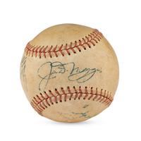 A 1955 Hall of Fame Induction Signed Autograph Baseball Featuring Joe DiMaggio (Beckett Authentication Services Letter of Authenticity)