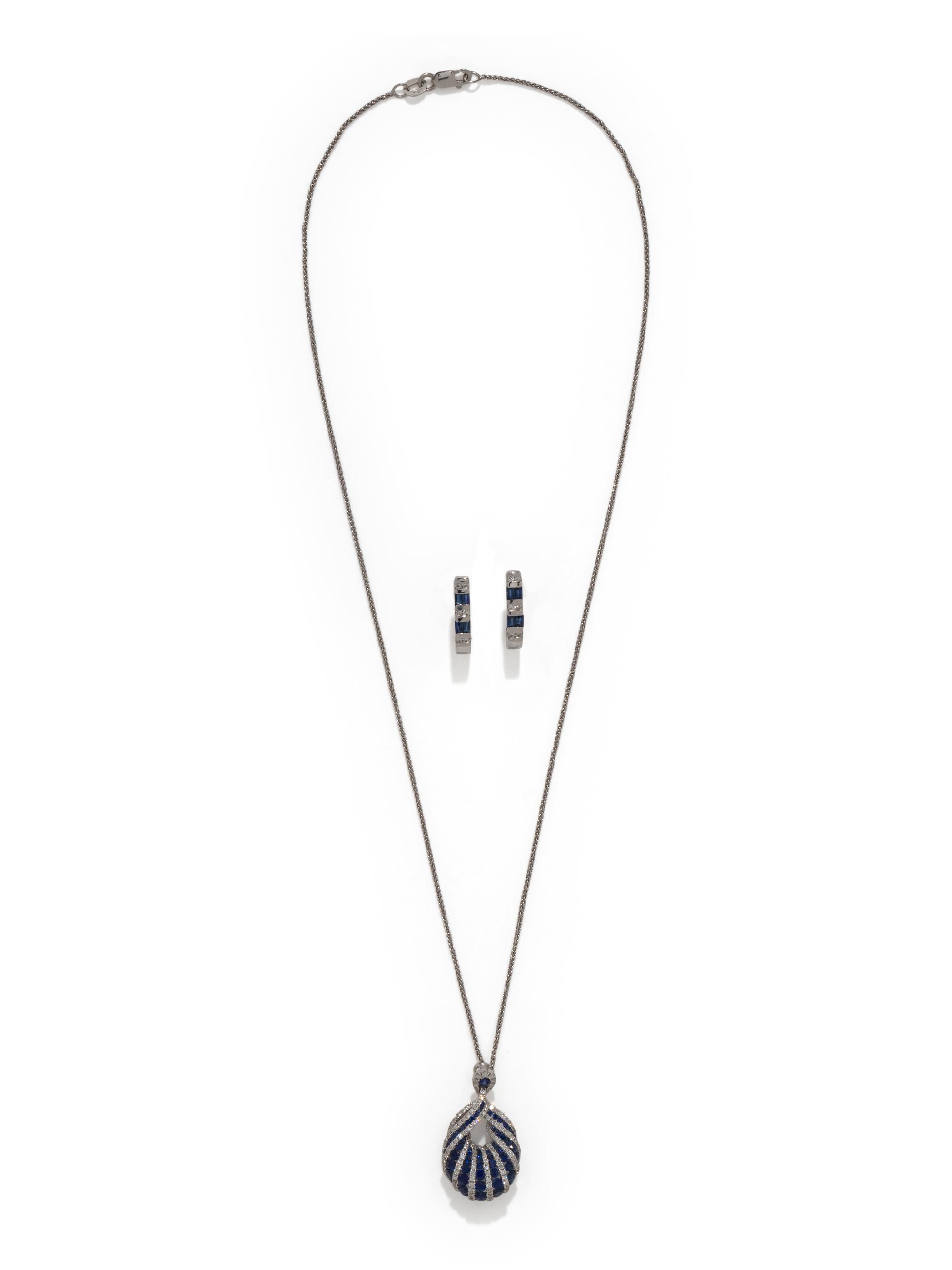 COLLECTION OF SAPPHIRE AND DIAMOND JEWELRY