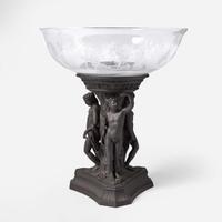Wedgwood and Waterford "Bacchanalian Stand and Crystal Bowl" UK, early 21st century