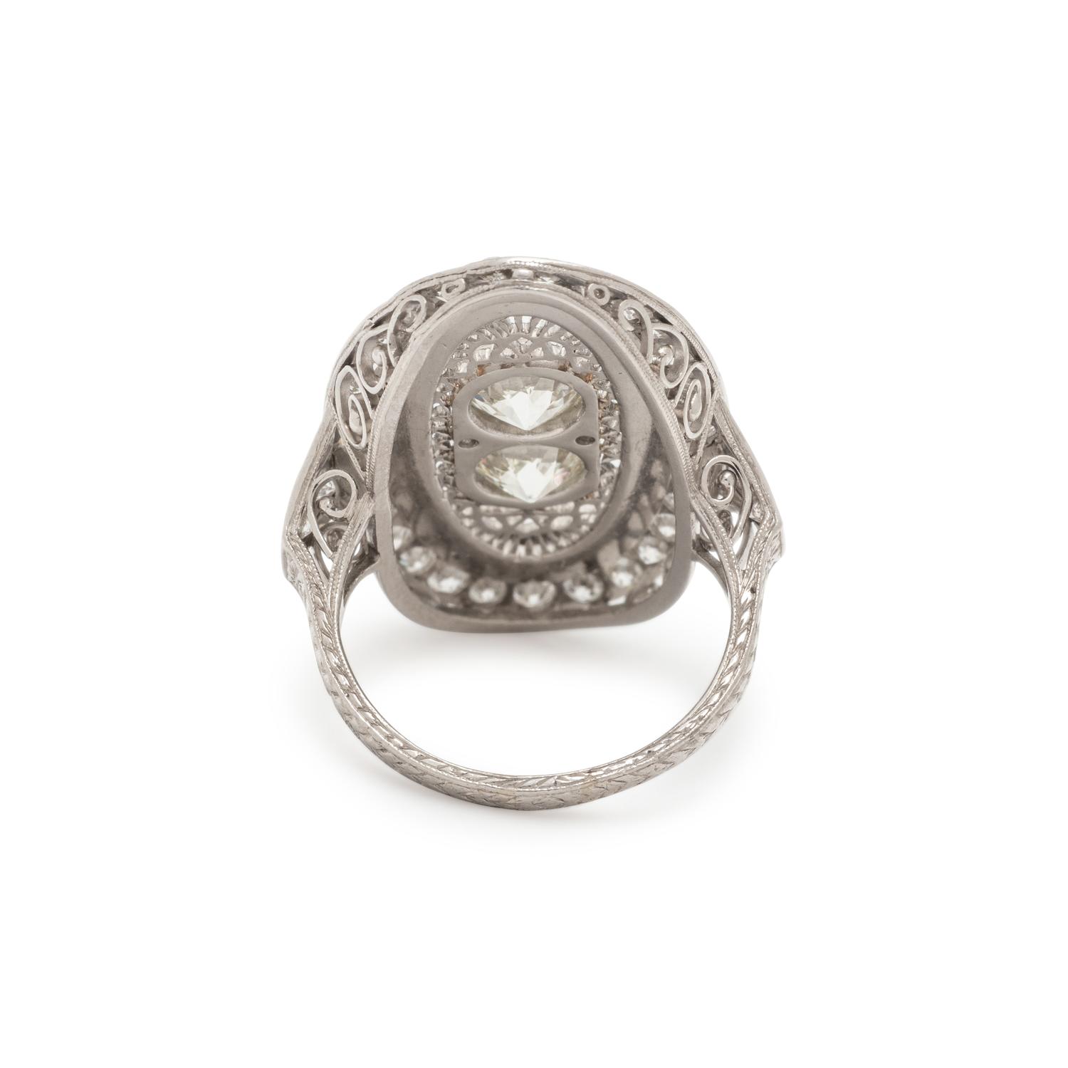 ONYX, DIAMOND, AND PLATINUM RING