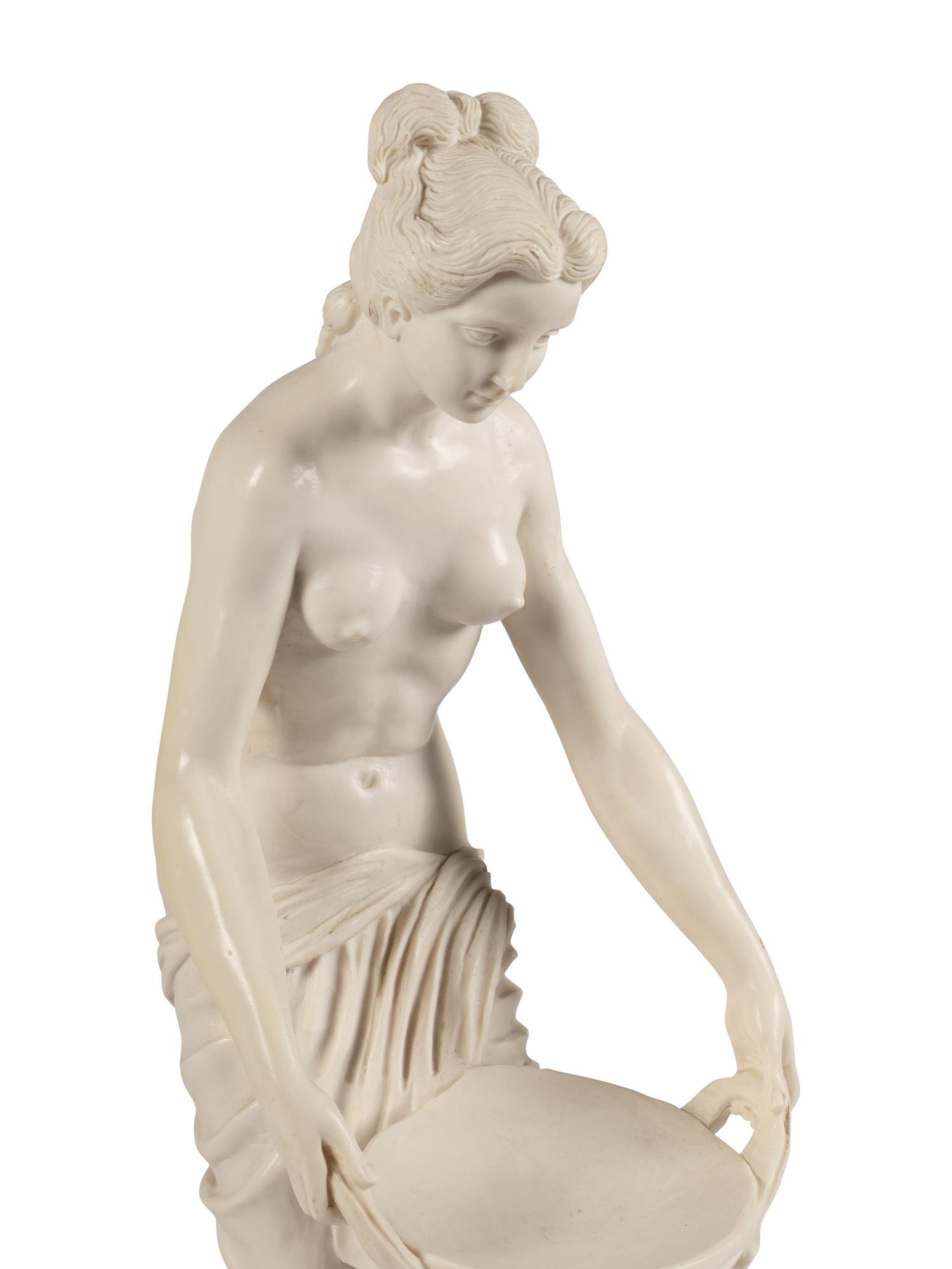 A Composition Sculpture of a Nude Water Maiden