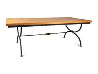 A Neoclassical Style Iron Base Dining Table — 20TH CENTURY