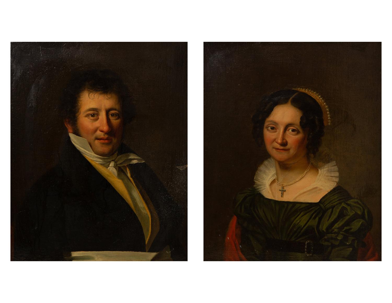 Portrait of a Gentleman and Portrait of a Lady (a pair)