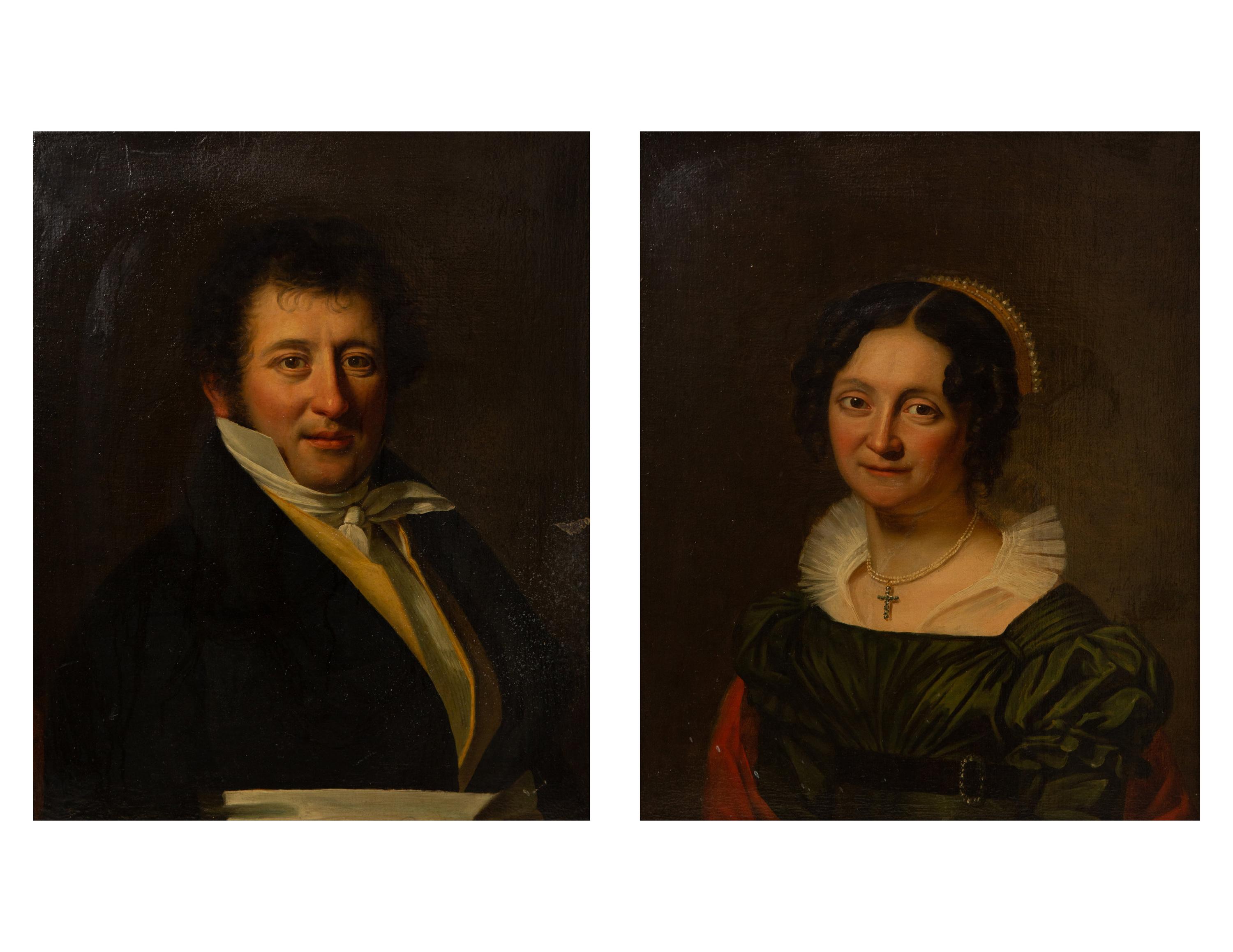 Portrait of a Gentleman and Portrait of a Lady (a pair)