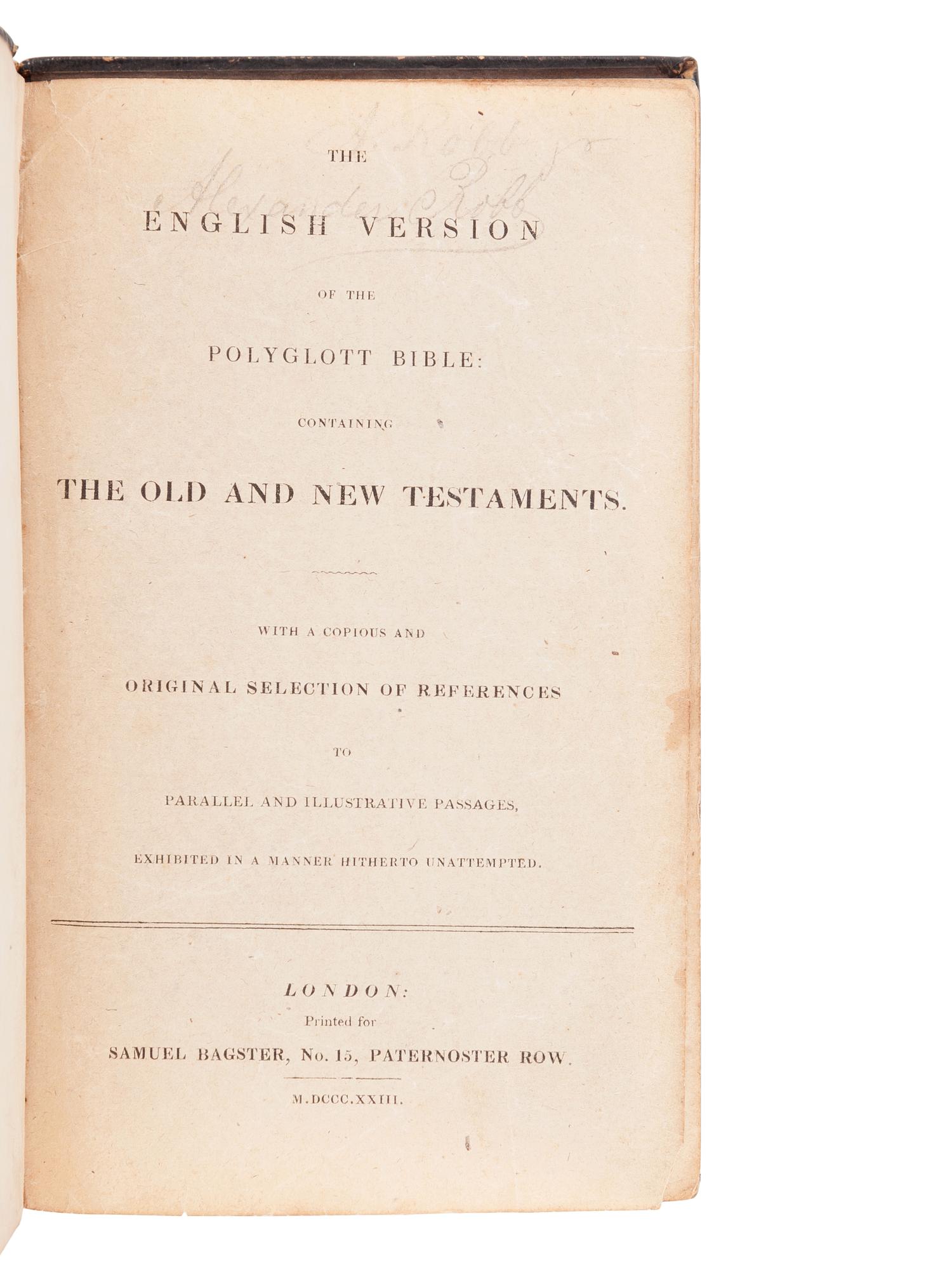 [BIBLES - LONDON IMPRINTS]. A group of 3 Bibles, comprising: