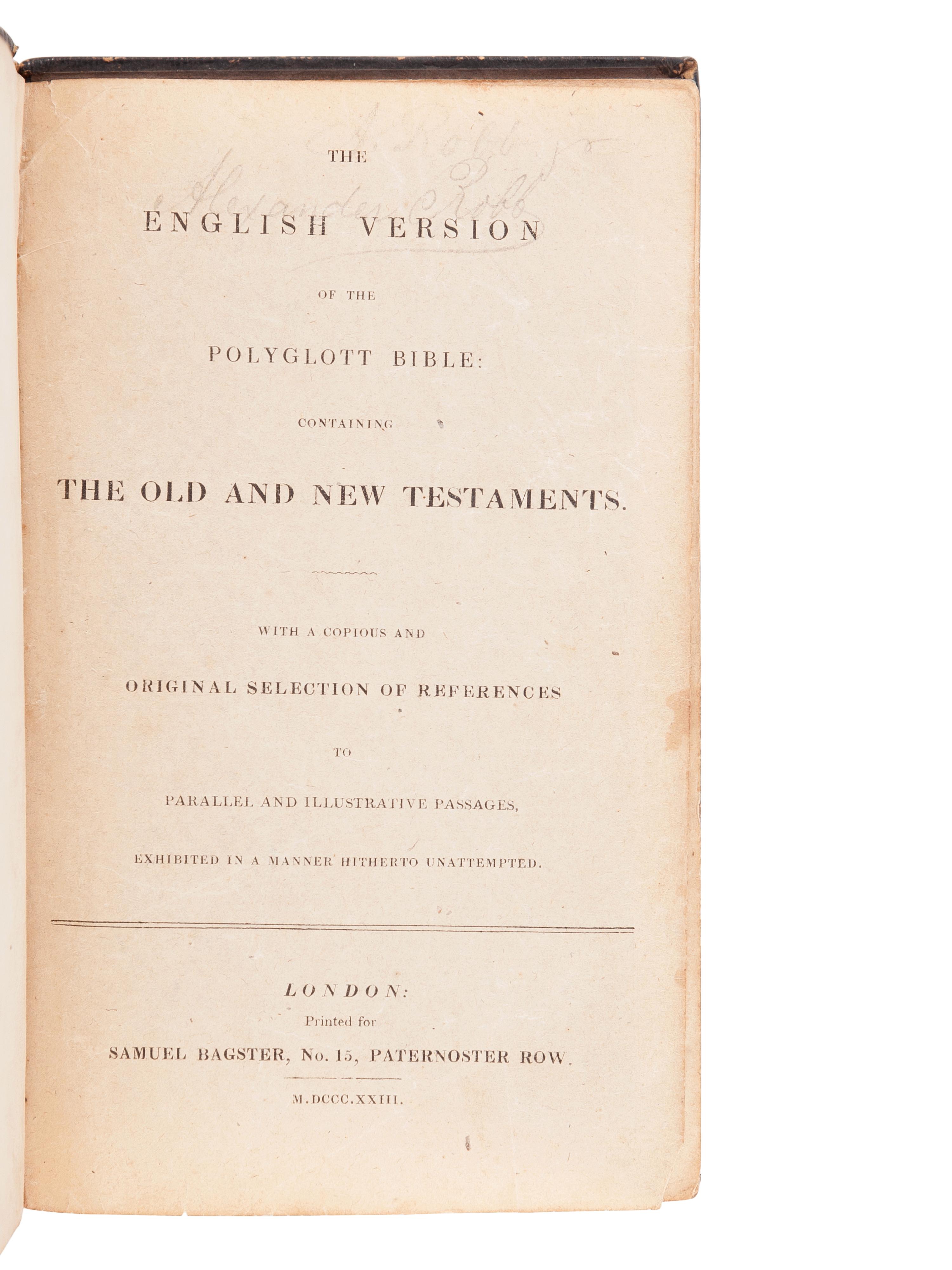 [BIBLES - LONDON IMPRINTS]. A group of 3 Bibles, comprising: