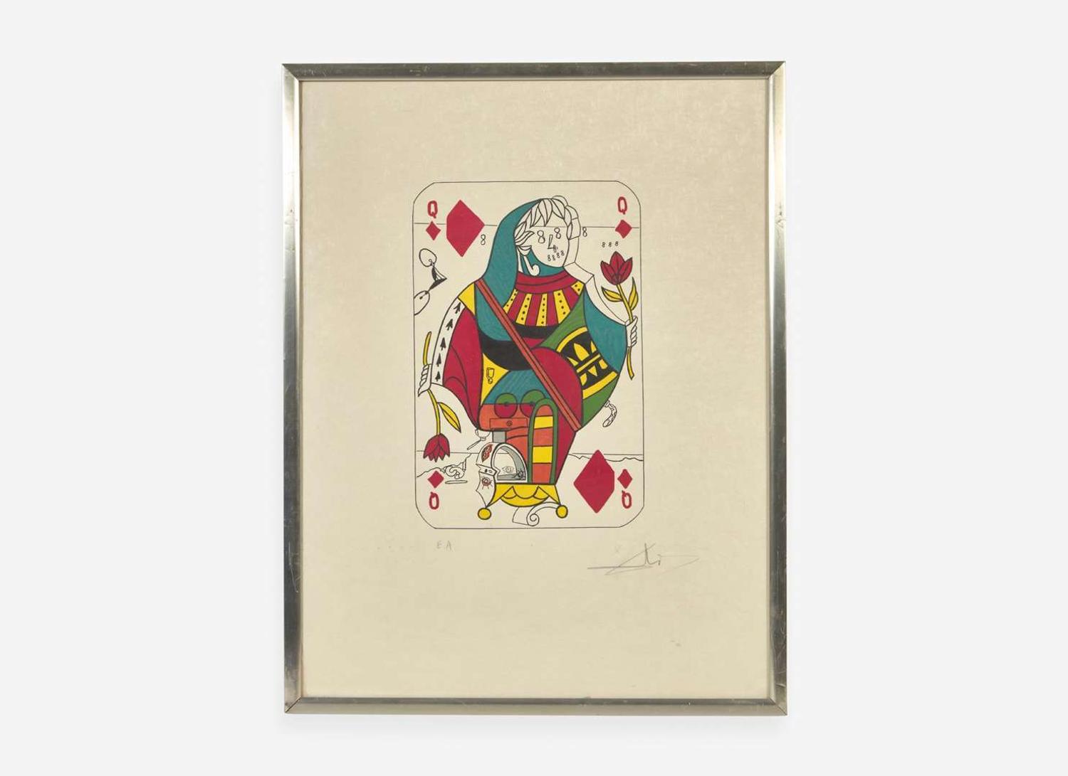 Salvador Dalí (Spanish, 1904-1989), Playing Cards (Queen of Diamonds)