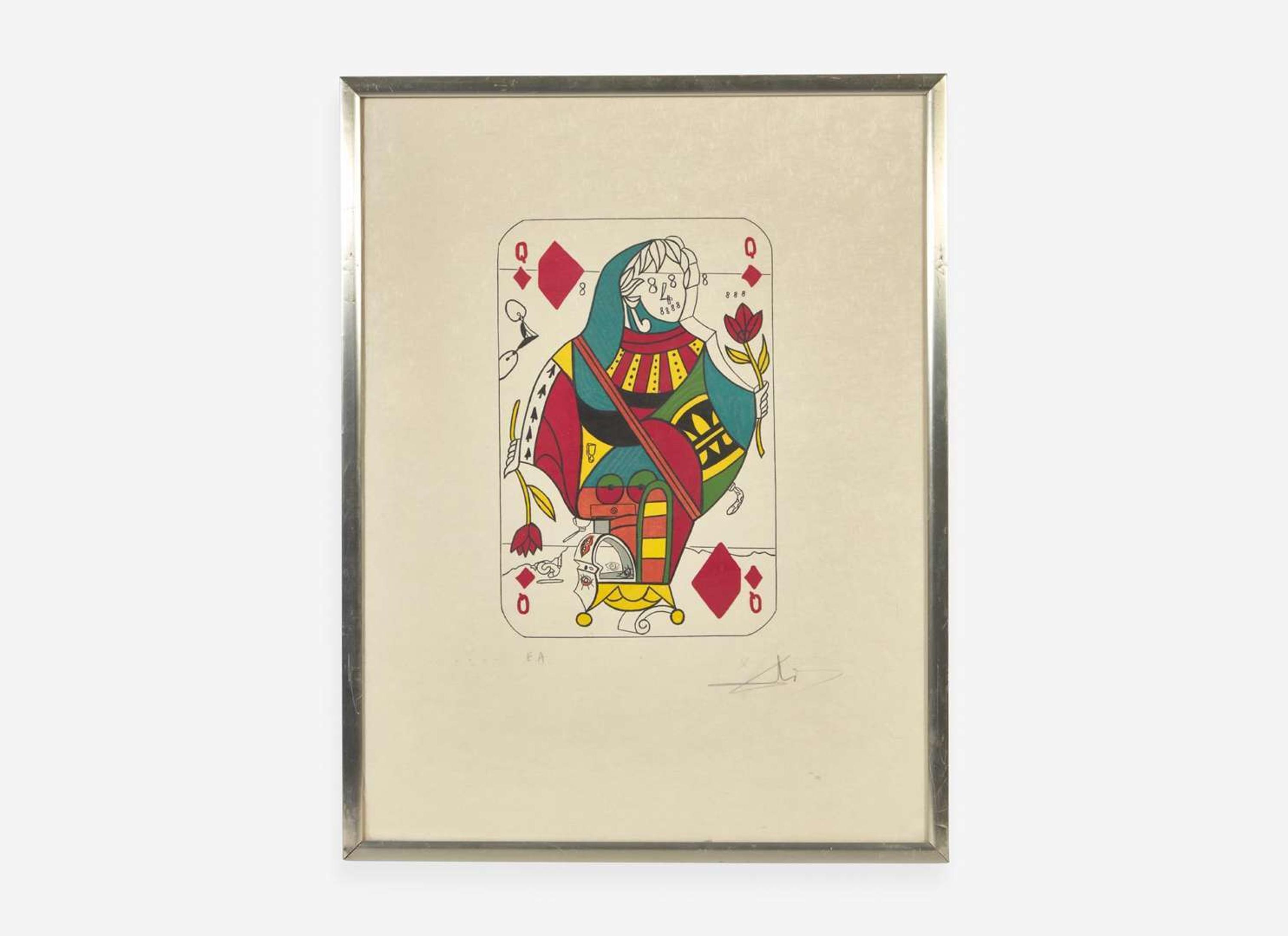 Salvador Dalí (Spanish, 1904-1989), Playing Cards (Queen of Diamonds)