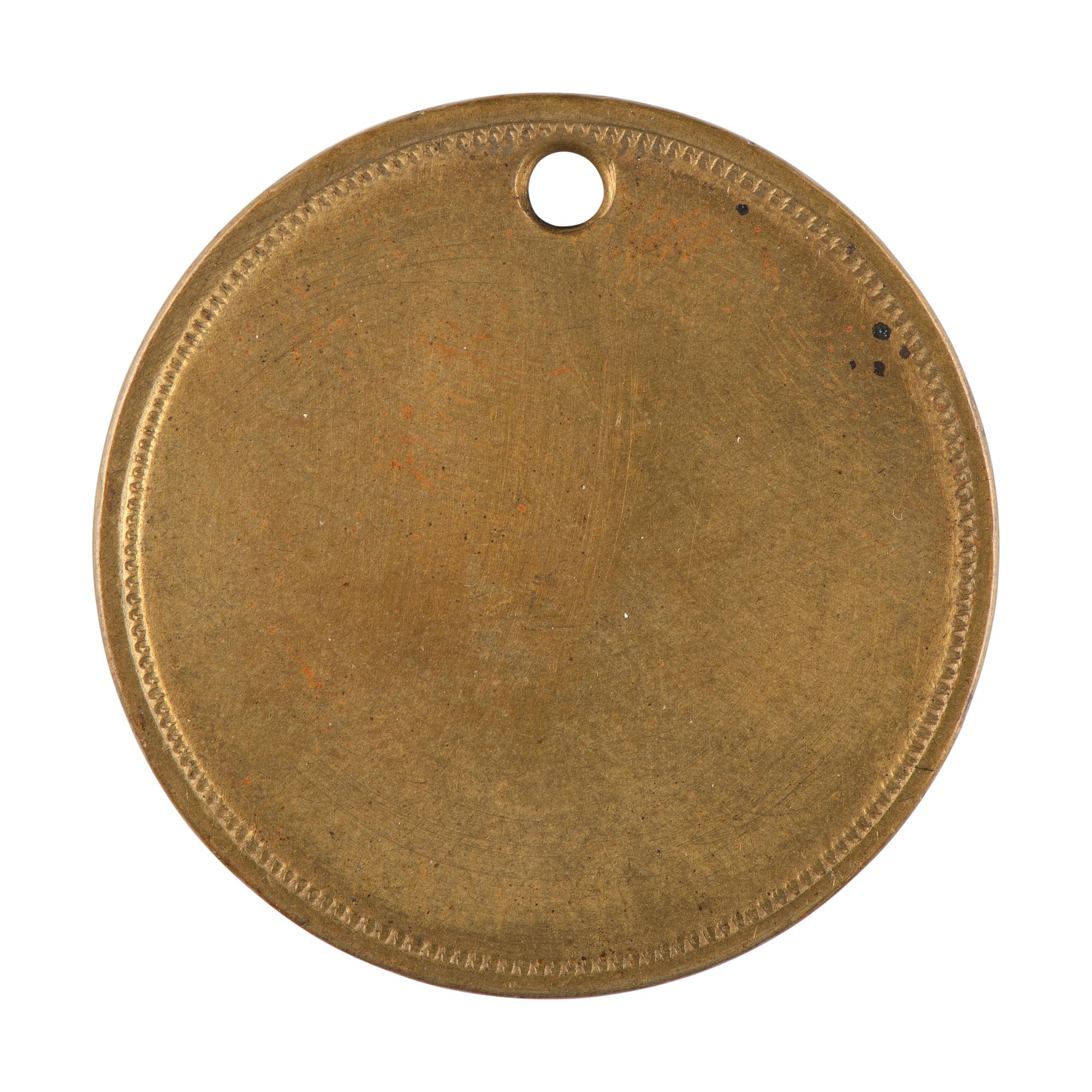 [CIVIL WAR]. Unused Civil War soldier's ID tag. 1861.