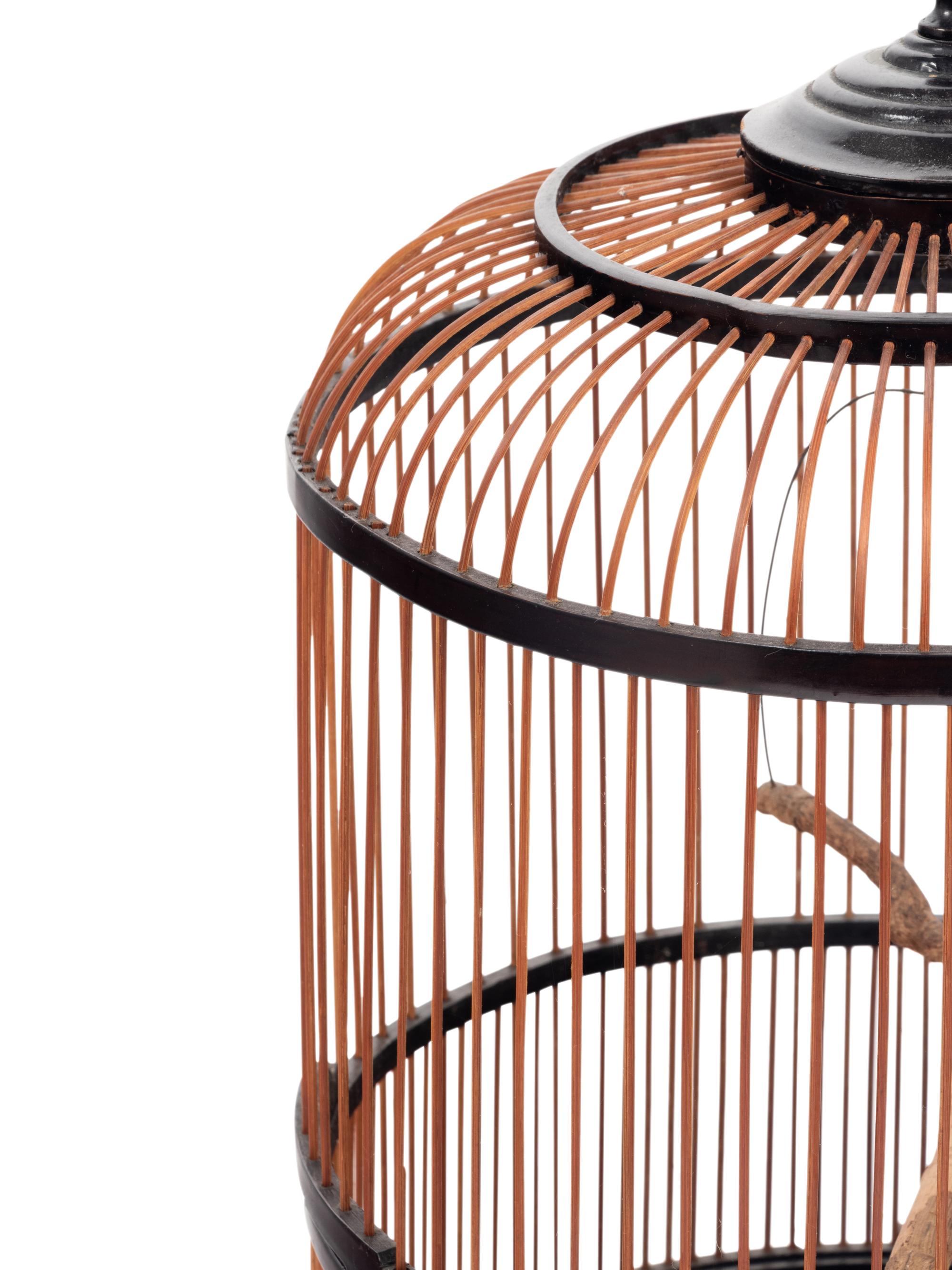 A Japanese Bamboo Bird Cage