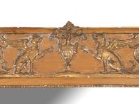 An Empire Style Parcel Gilt Overmantel Mirror with Frieze Relief
