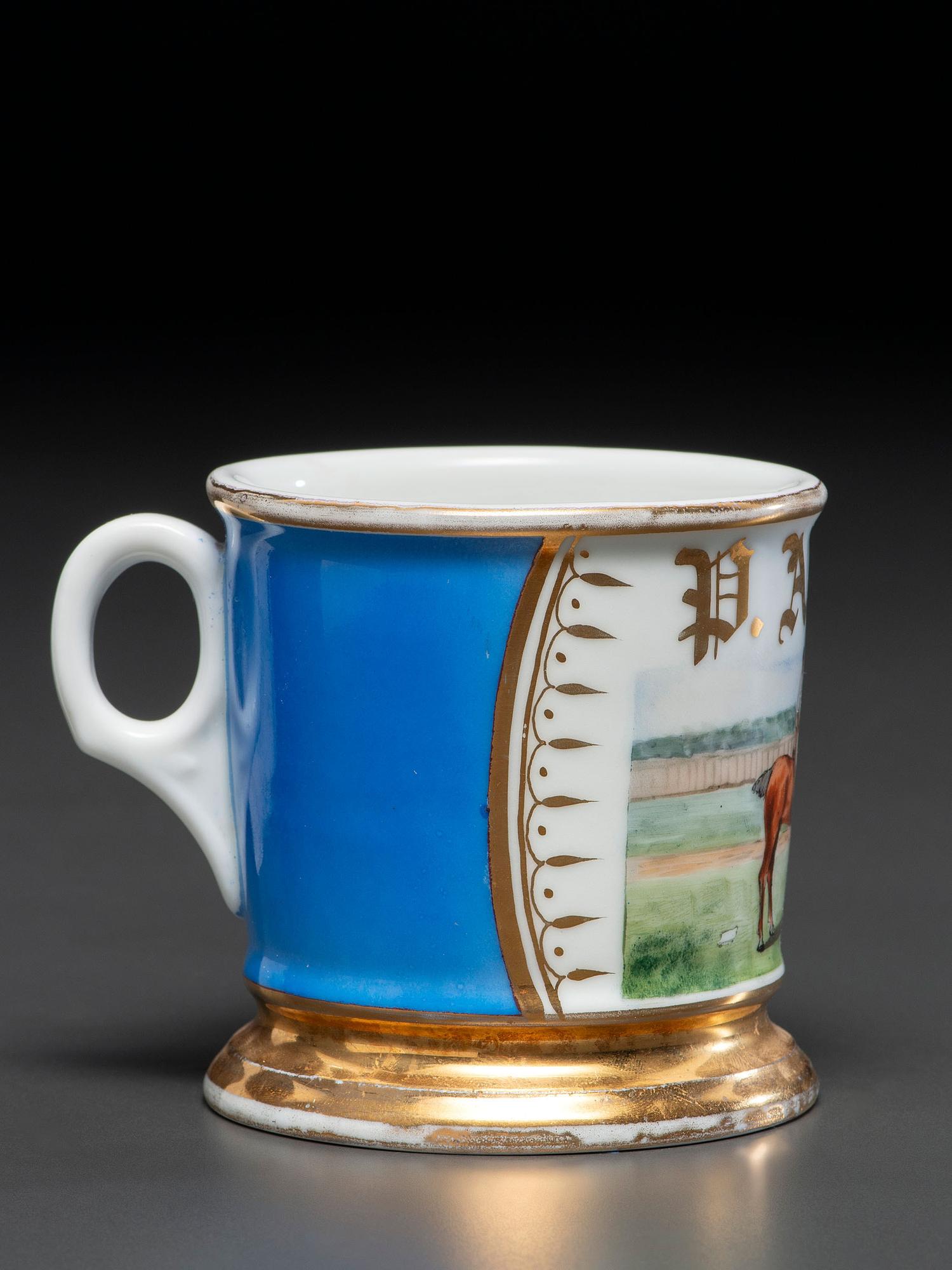 A Polo Player's Porcelain Shaving Mug