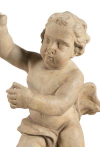 Two Large Composition Sculptures of Putti