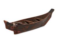 Haida Model Canoe and Paddles