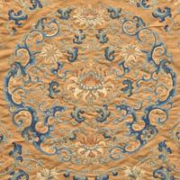 A Chinese Embroidered Silk Coverlet, Qing Dynasty, 18th/Early 19th Century 清中期 龍紋緞子織錦