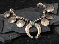 Navajo Coin Squash Blossom Necklace