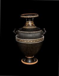 An Apulian Gnathian-Ware Ribbed Hydria