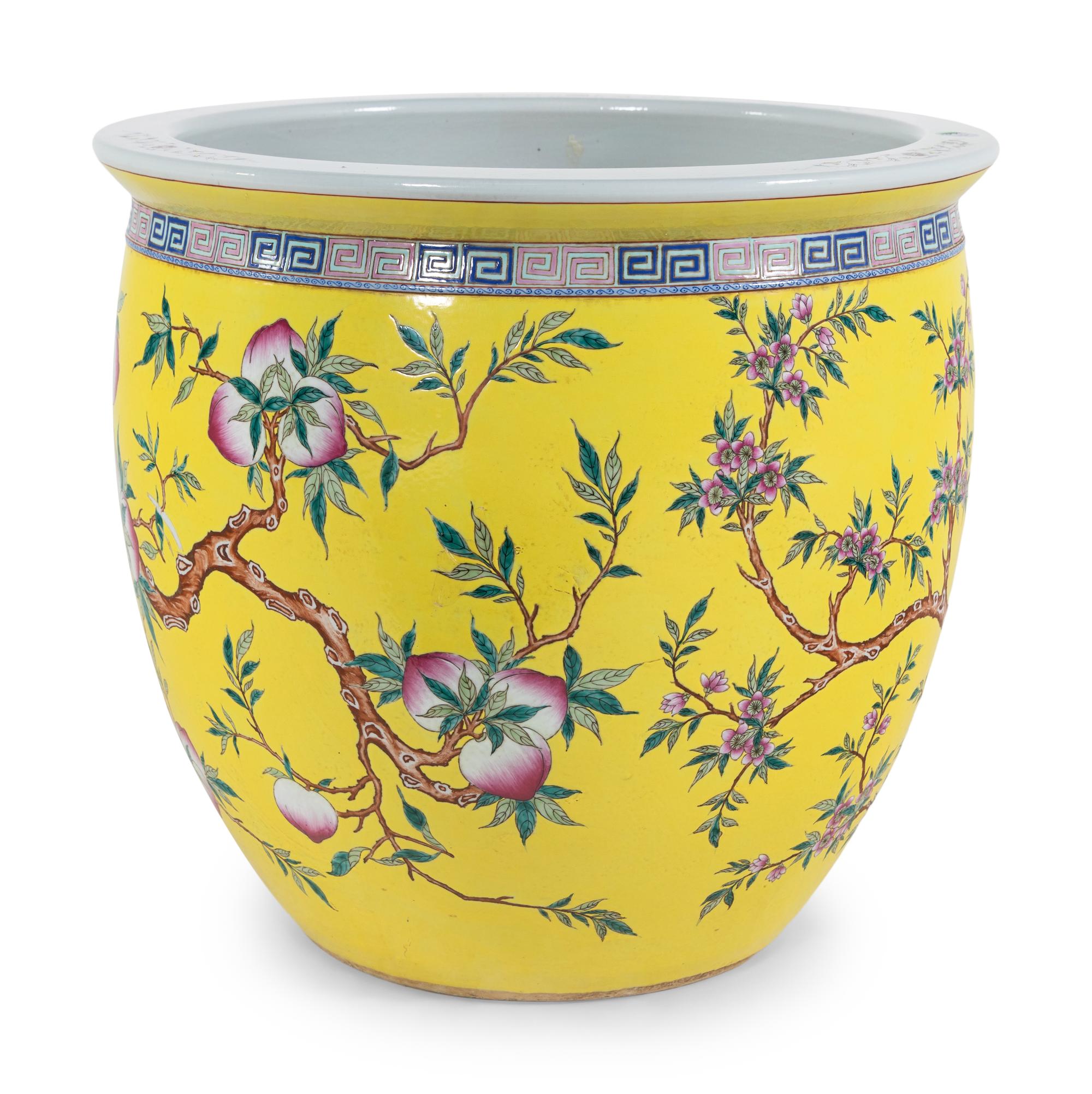 A Large Chinese Famille Rose Porcelain Fishbowl