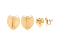 RETRO, SAPPHIRE, DIAMOND, AND YELLOW GOLD SET