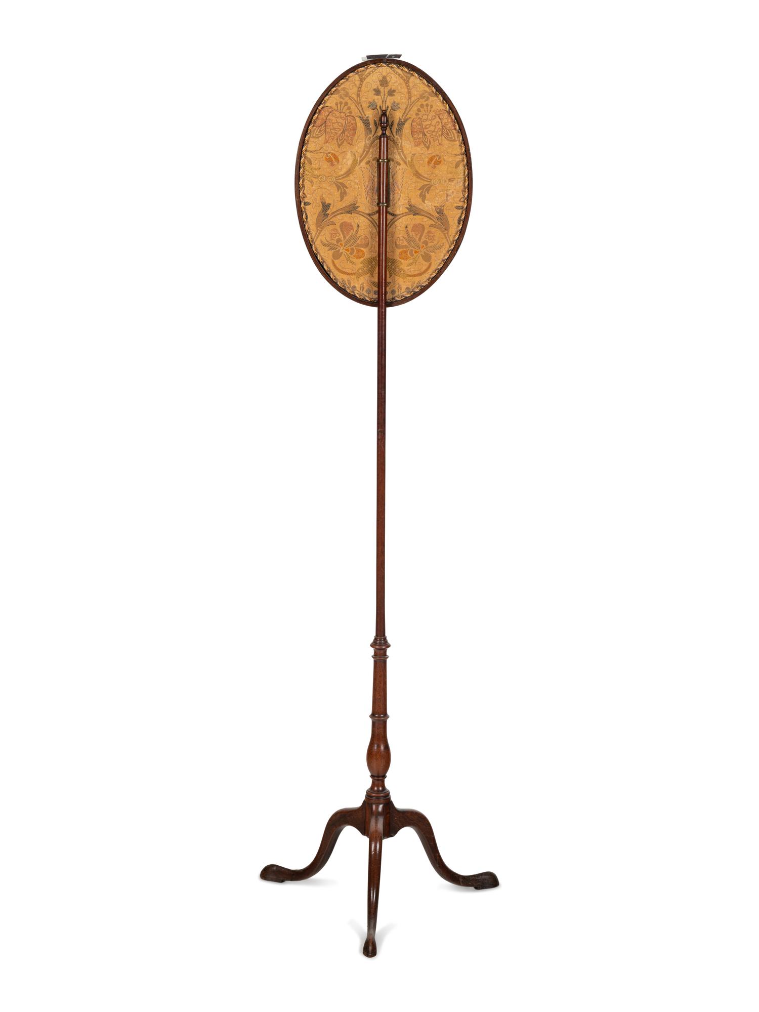 An English Mahogany Fire Screen