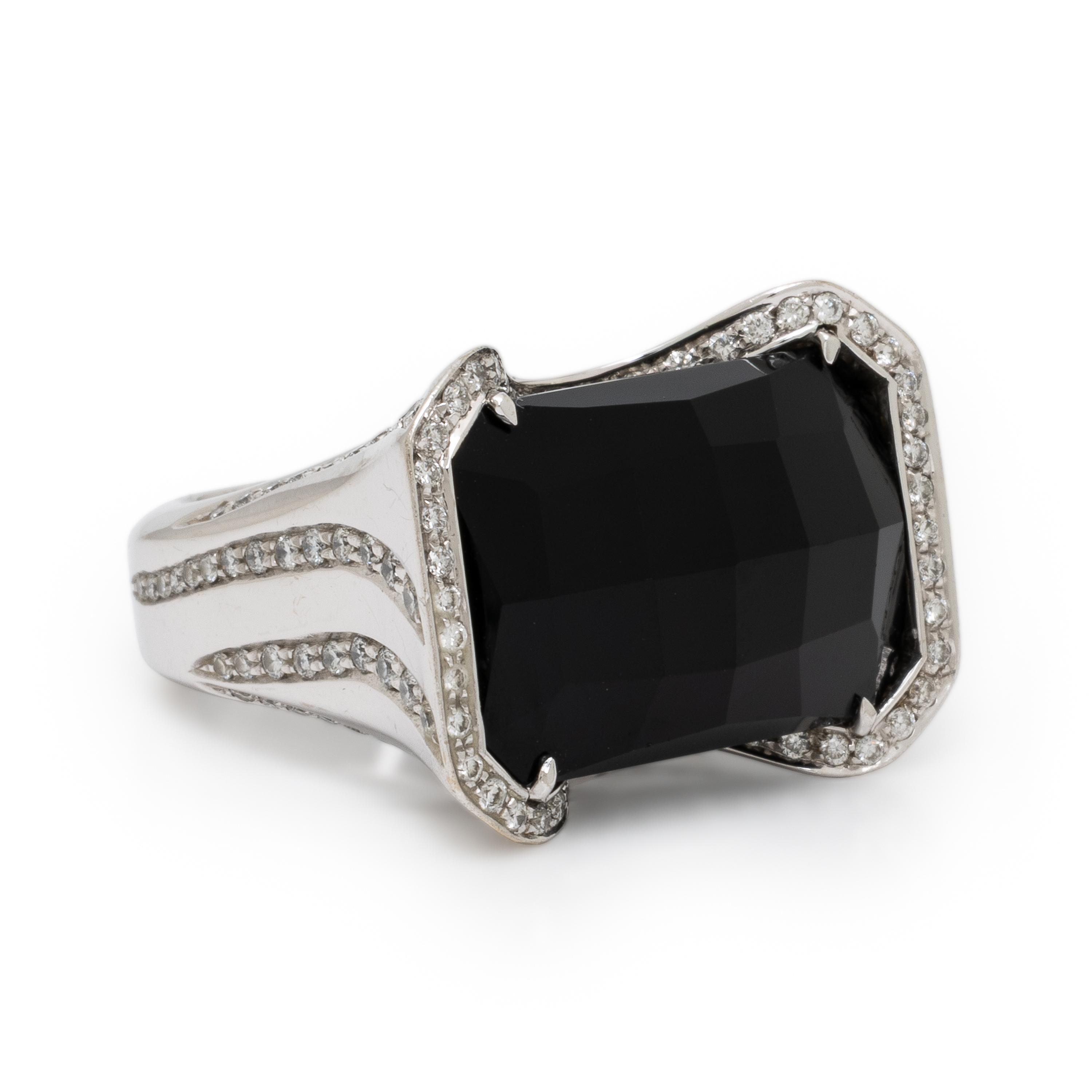 Chantecler Capri, Onyx, Diamond, and White Gold Ring