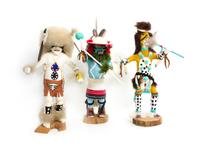 Eleven Hopi Kachinas Height of tallest 14 inches.