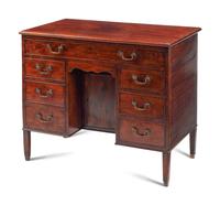 An English Mahogany Kneehole Desk