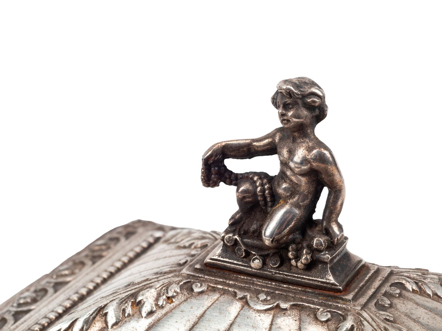 Two Neoclassical Style Silver-Plate Table Caskets