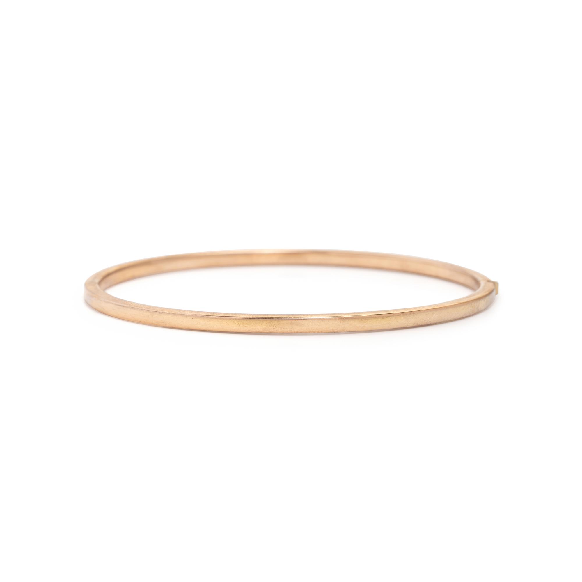 Collection of Rose Gold Bangle Bracelets