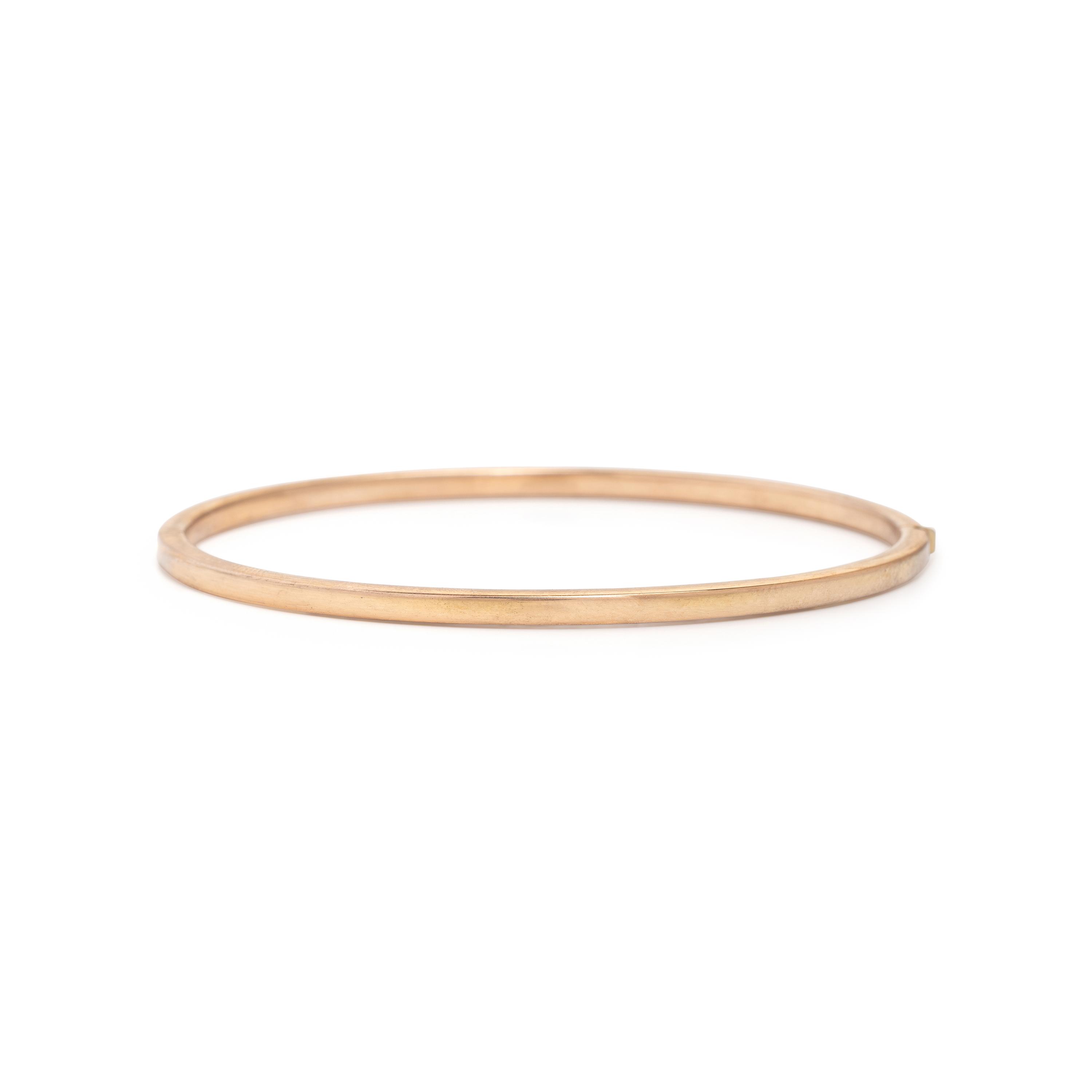 Collection of Rose Gold Bangle Bracelets