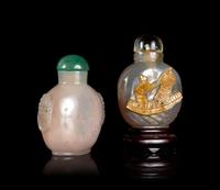 Two Chinese Agate Snuff Bottles