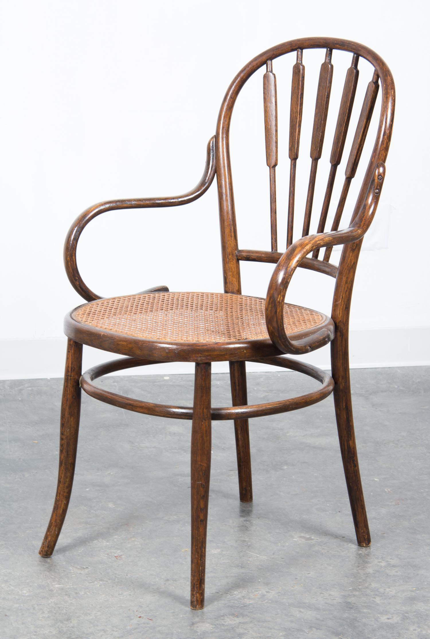 A Bentwood Open Armchair Height 36 x width 22 1/2 x depth 22 inches. — EARLY 20TH CENTURY
