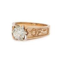 YELLOW GOLD AND DIAMOND RING