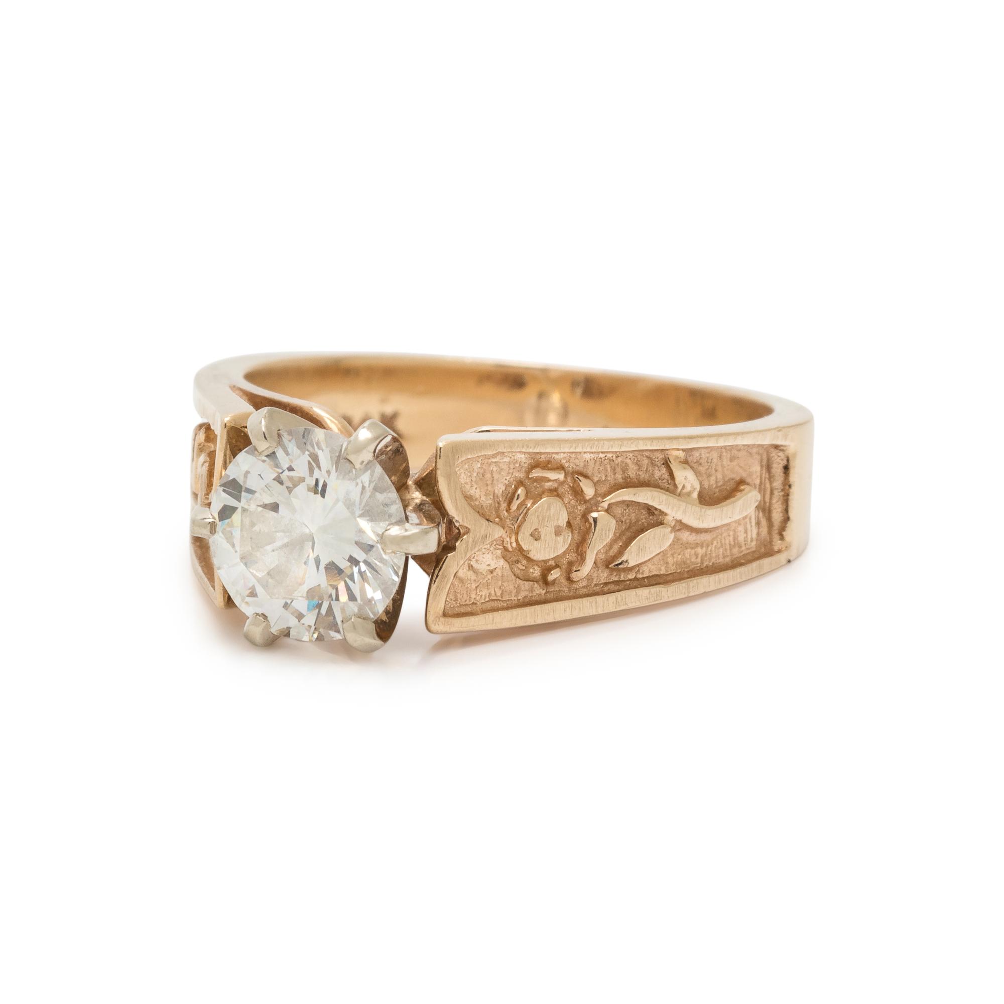 YELLOW GOLD AND DIAMOND RING