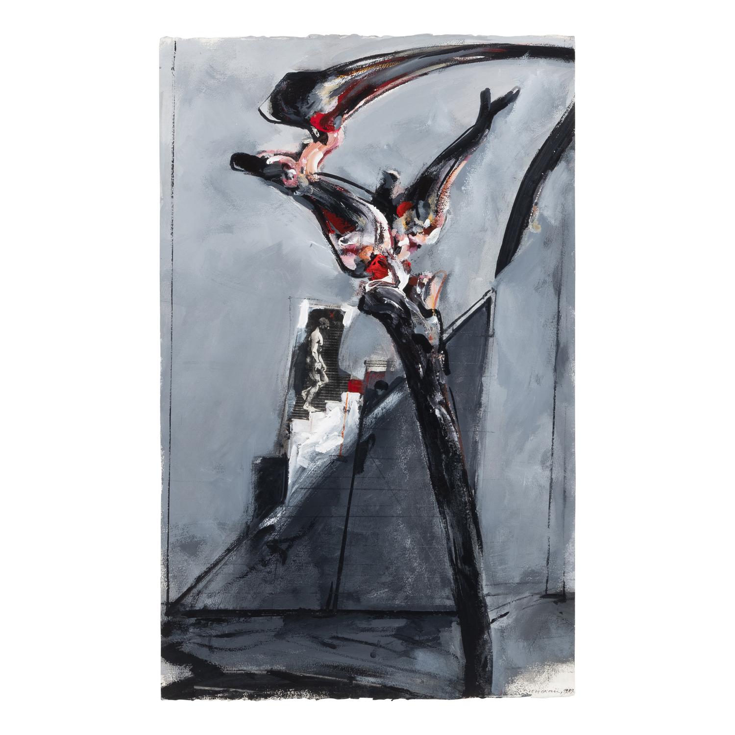 Vladimir Veličković (Serbian, 1935–2019) — Dry Tree , 1989 (double-sided work)