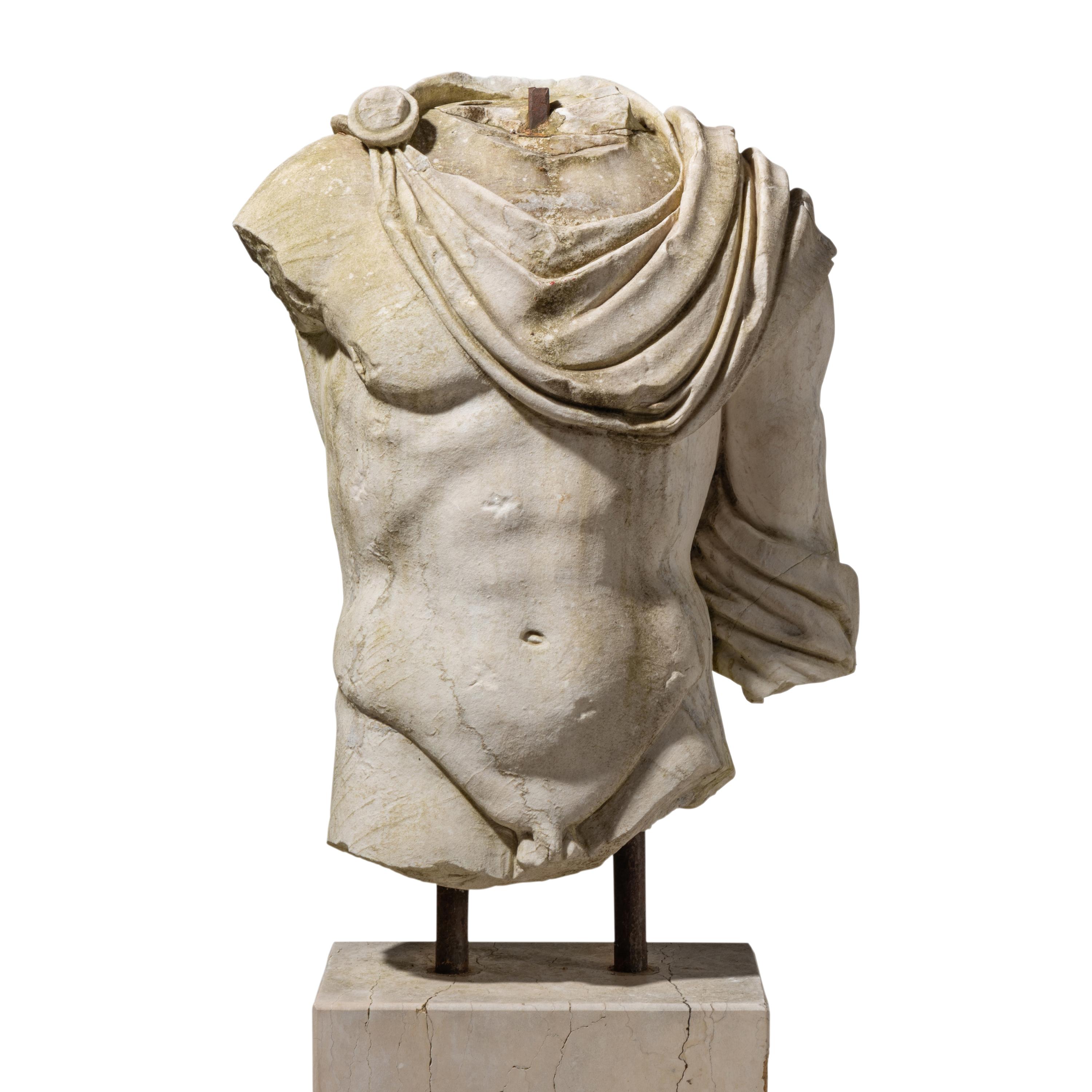 An Italian Marble Draped Torso