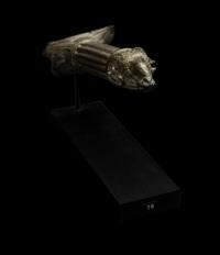 A Roman Bronze Handle with a Ram's Head
