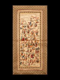 A Collection of 33 Chinese Embroidered Silk Panels 近代 綉片33幅
