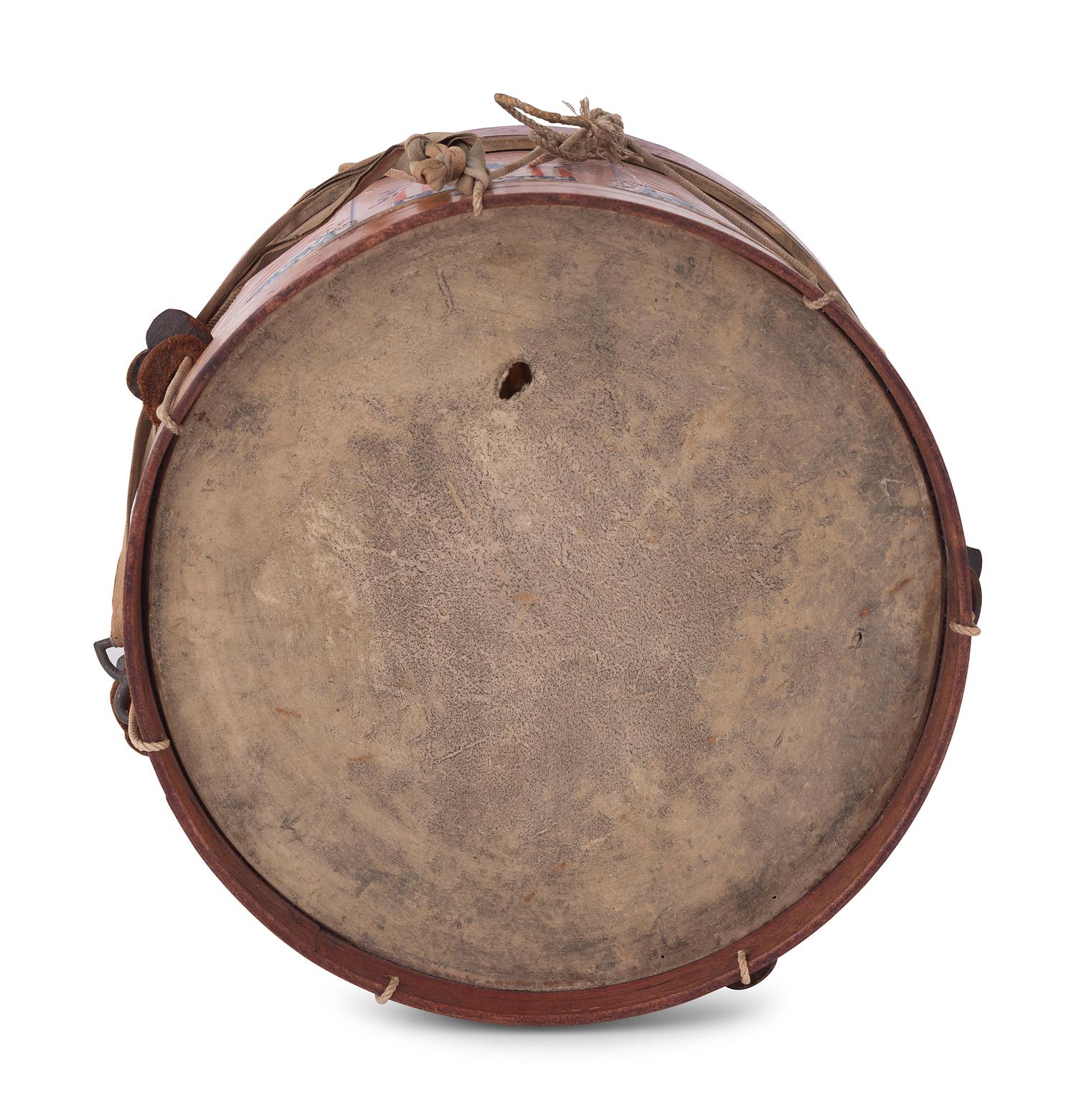 A Victorian Patriotic Admiral George Dewey Painted Parade Drum