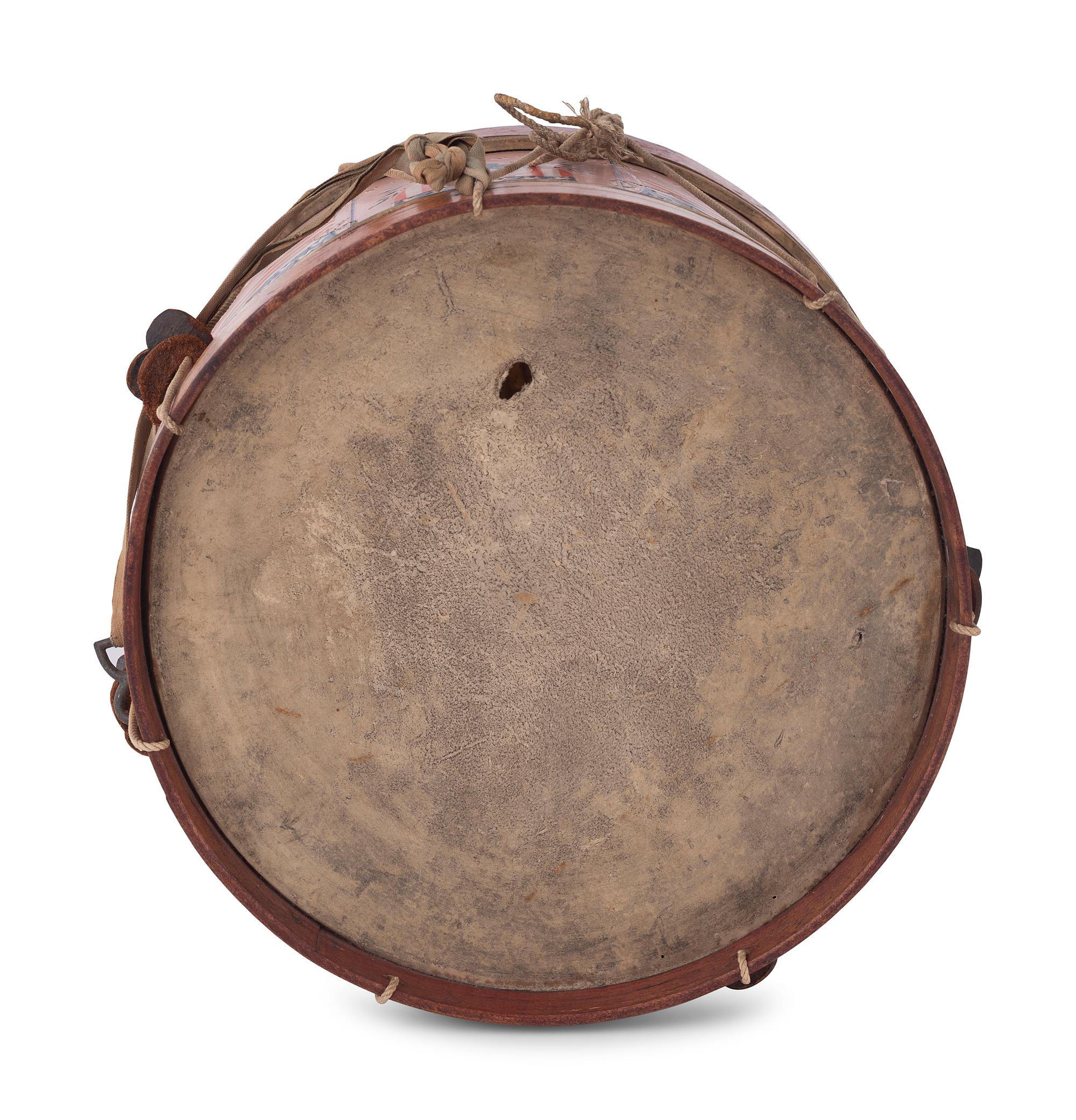 A Victorian Patriotic Admiral George Dewey Painted Parade Drum